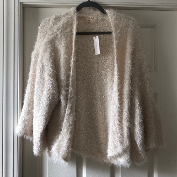 NWT Anthropologie lux sparkle eyelash sweater - Picture 5 of 7